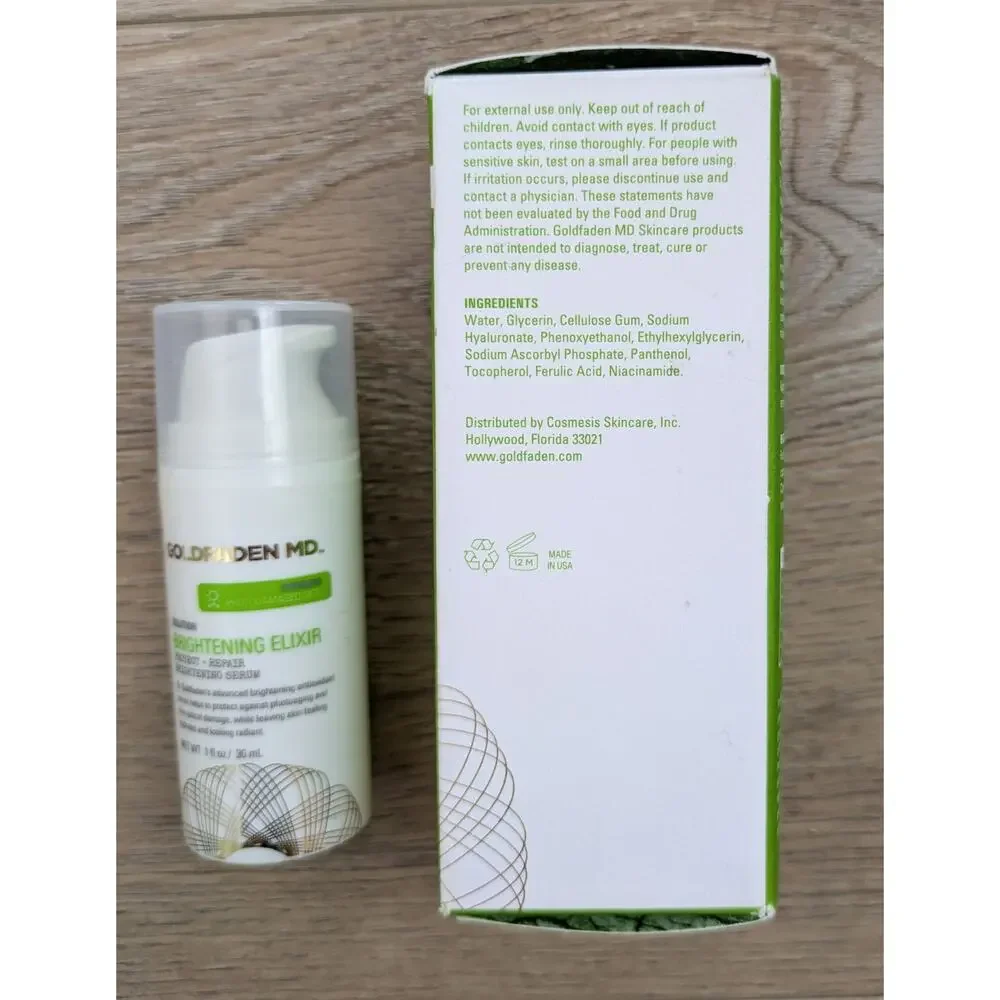 Goldfaden MD Brightening Elixir Protect + Repair Serum Antioxidant 1oz NEW